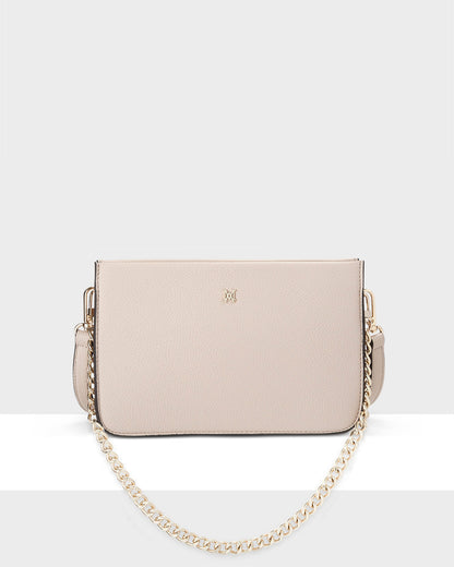 Lucinda Zip Top Convertible Chain &amp; Crossbody Bag-Handbags-PEROZ Accessories