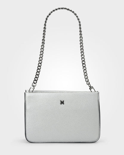 Lucinda Zip Top Convertible Chain &amp; Crossbody Bag-Handbags-PEROZ Accessories