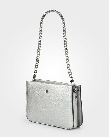 Lucinda Zip Top Convertible Chain &amp; Crossbody Bag-Handbags-PEROZ Accessories