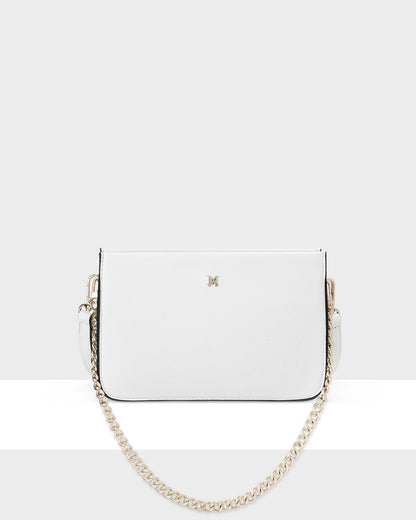 Lucinda Zip Top Convertible Chain &amp; Crossbody Bag-Handbags-PEROZ Accessories