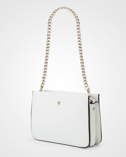 Lucinda Zip Top Convertible Chain &amp; Crossbody Bag-Handbags-PEROZ Accessories