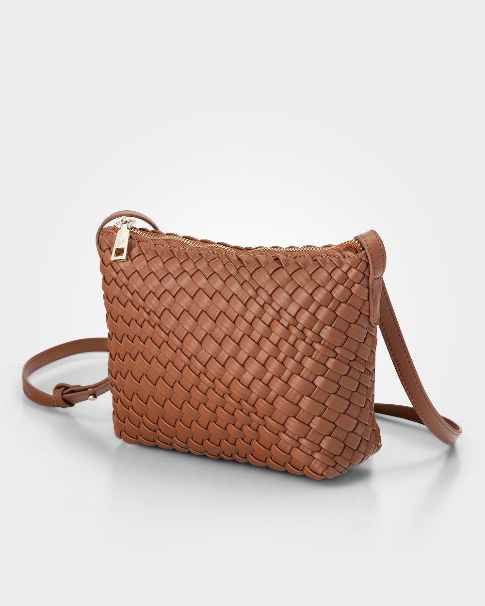 Leah Weave Small Zip Top Crossbody Bag-Handbags-PEROZ Accessories