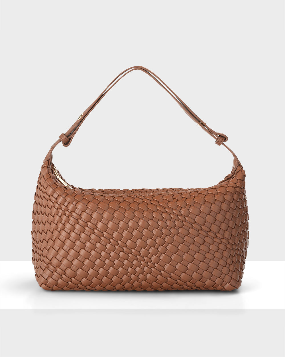 Logan Weave Zip Top Medium Hobo Shoulder Bag-Handbags-PEROZ Accessories