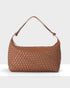 Logan Weave Zip Top Medium Hobo Shoulder Bag-Handbags-PEROZ Accessories