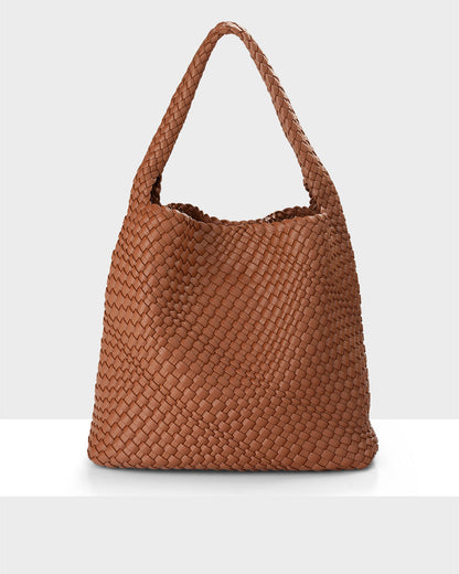 Lydia Weave Large Hobo-Handbags-PEROZ Accessories