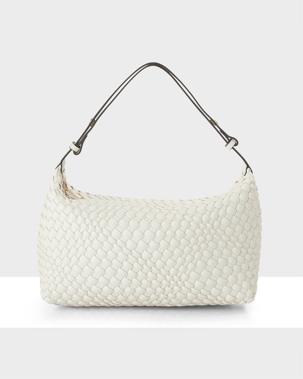 Logan Weave Zip Top Medium Hobo Shoulder Bag-Handbags-PEROZ Accessories