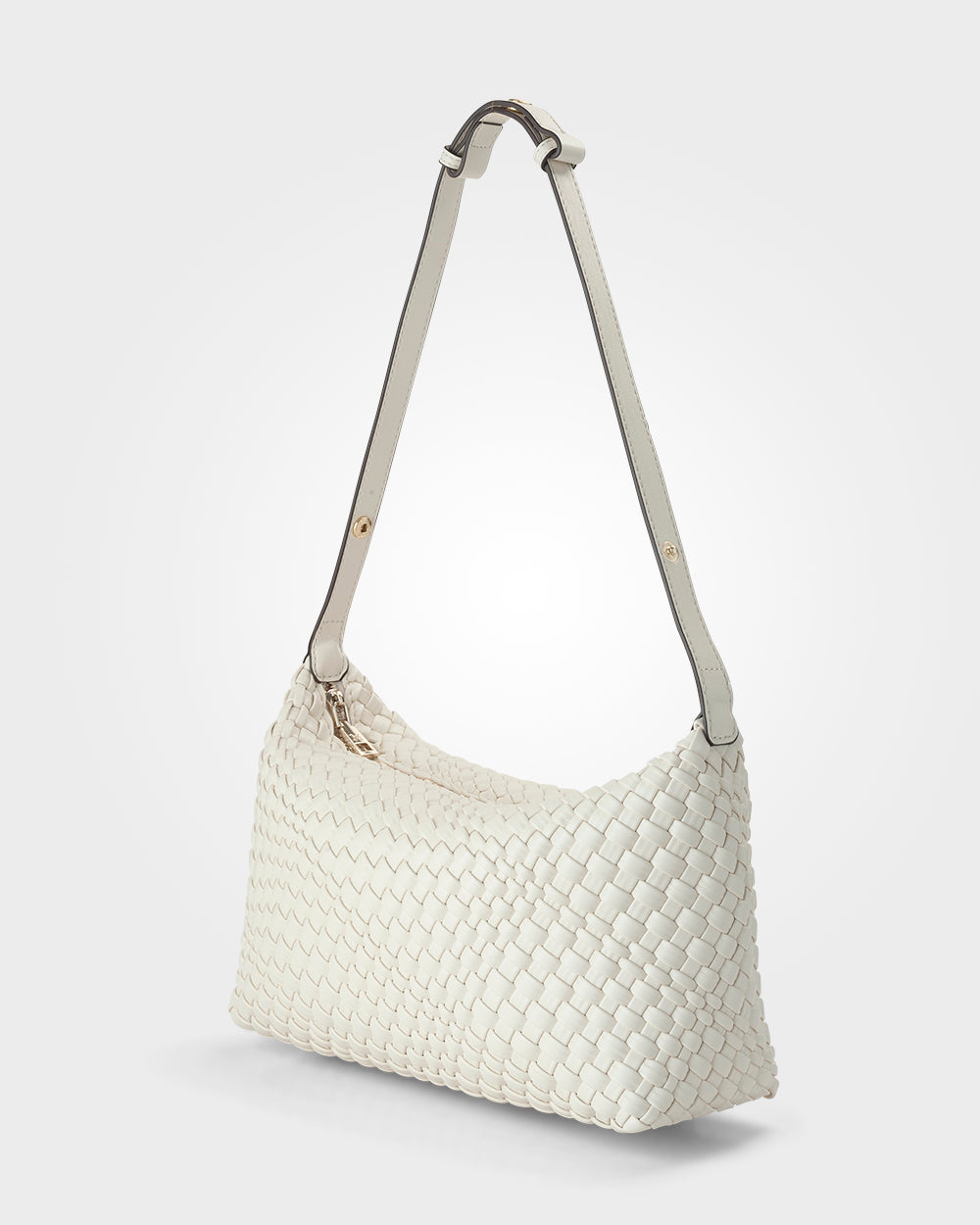 Logan Weave Zip Top Medium Hobo Shoulder Bag-Handbags-PEROZ Accessories