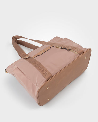 Anita Large Nylon Baby Bag With Change Mat, Stroller Clips &amp; Zip Pouch-Handbags-PEROZ Accessories