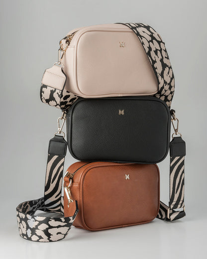 Monica Camera Crossbody Bag + Leopard Bag Strap-Camera Bags-PEROZ Accessories