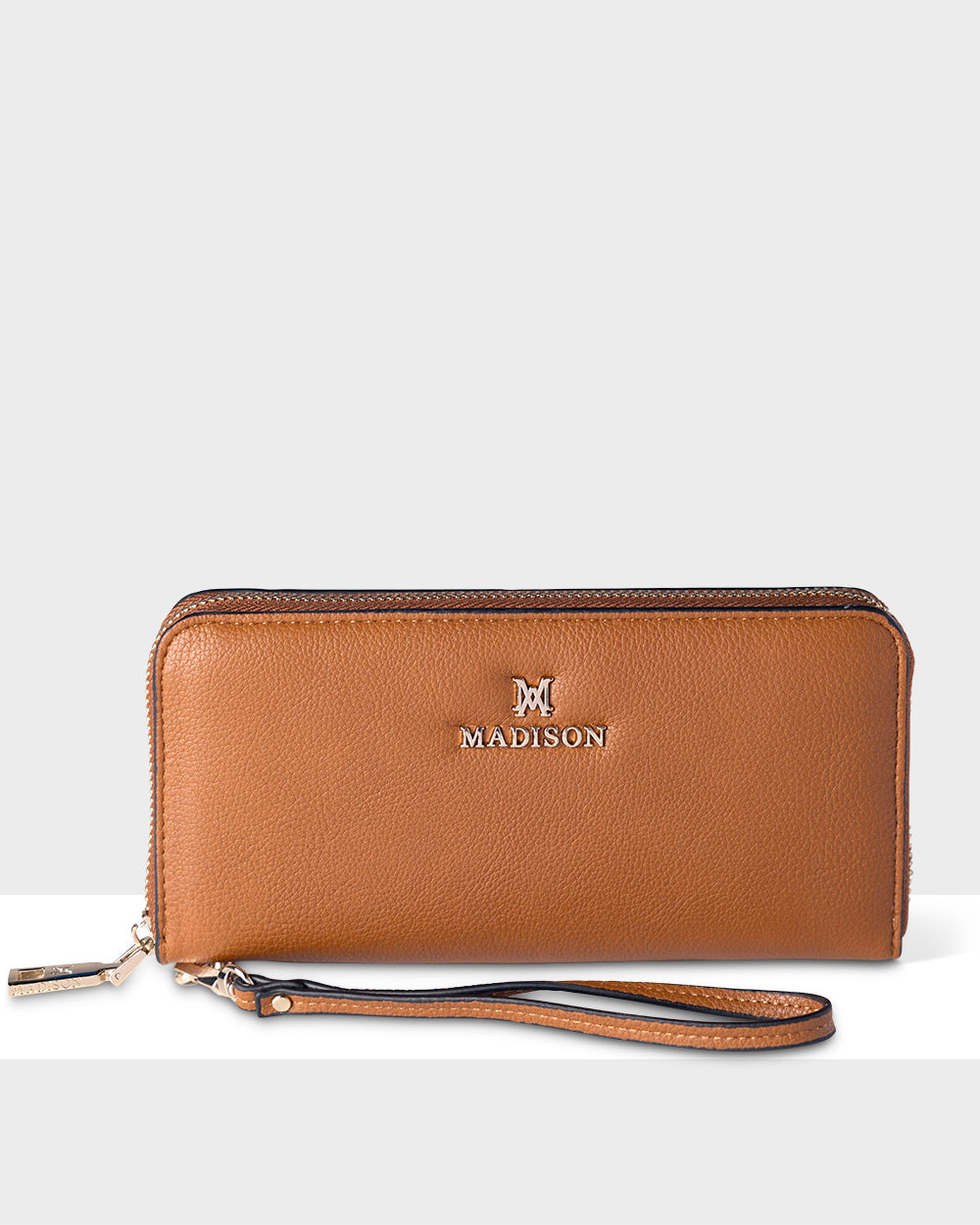 Harlow Zip Around Clutch Wallet With Detachable Wrist Strap-Wallets-PEROZ Accessories