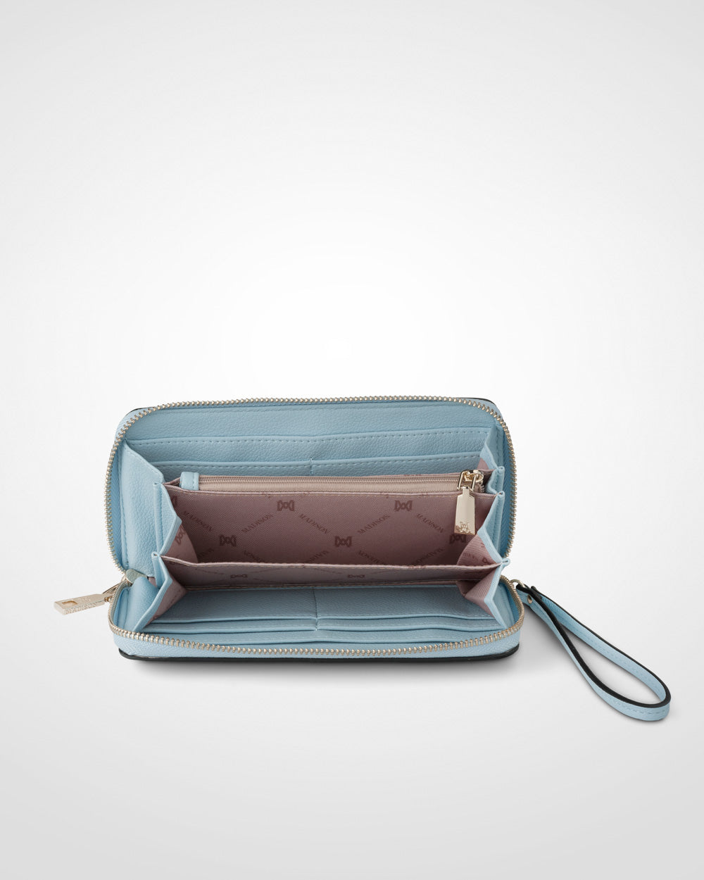 Harlow Zip Around Clutch Wallet With Detachable Wrist Strap-PEROZ Accessories