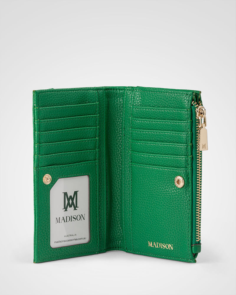 Lexi Medium Bi-Fold Zip Wallet-PEROZ Accessories