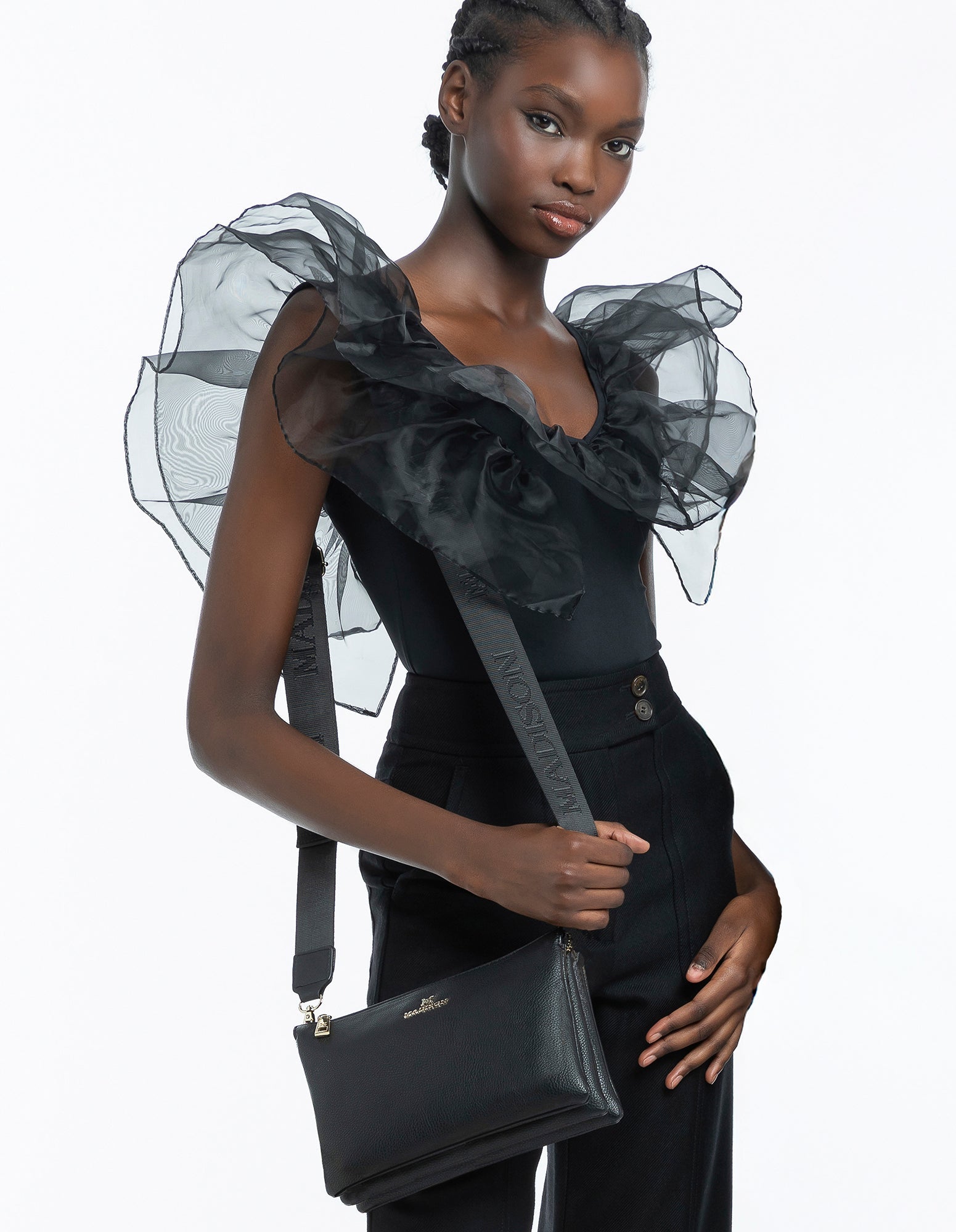 Avery 3 Compartment Crossbody Bag + Monogram Bag Strap-Crossbody Bags-PEROZ Accessories