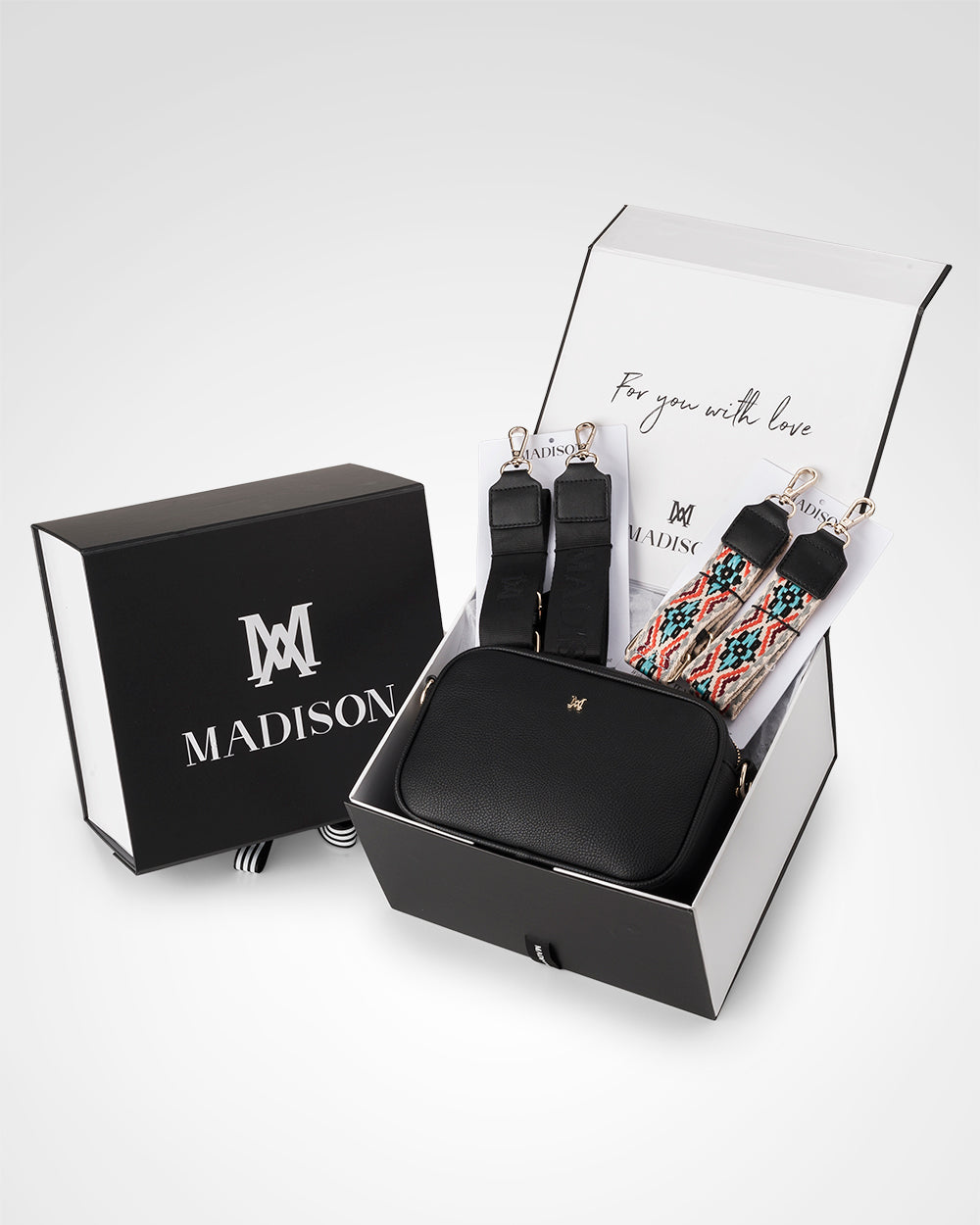 Monica Aztec &quot;Wear It 3 Ways&quot; Handbag &amp; Bag Straps Giftbox-PEROZ Accessories