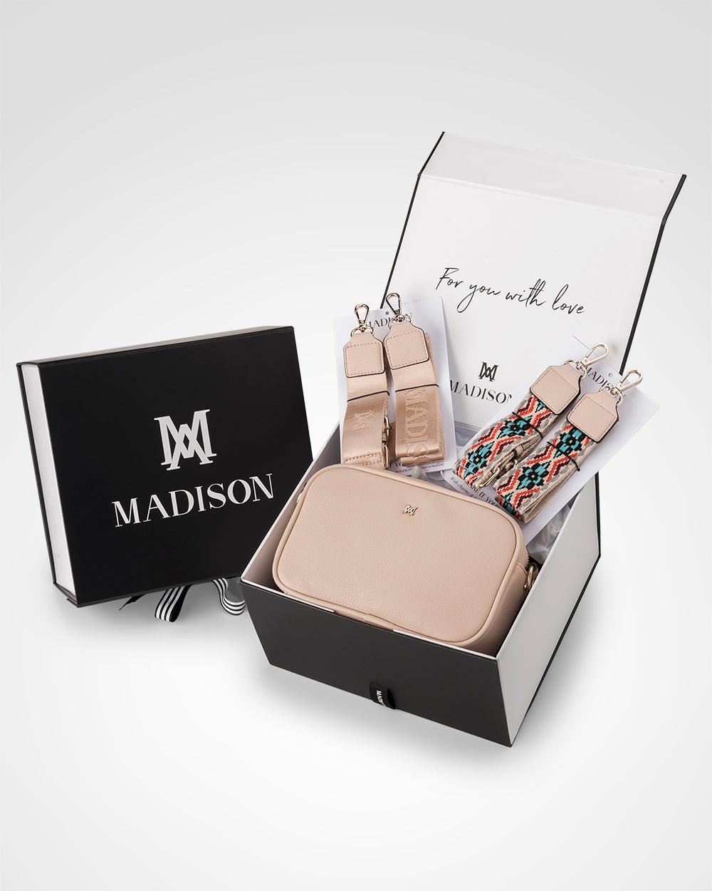 Monica Aztec &quot;Wear It 3 Ways&quot; Handbag &amp; Bag Straps Giftbox-PEROZ Accessories