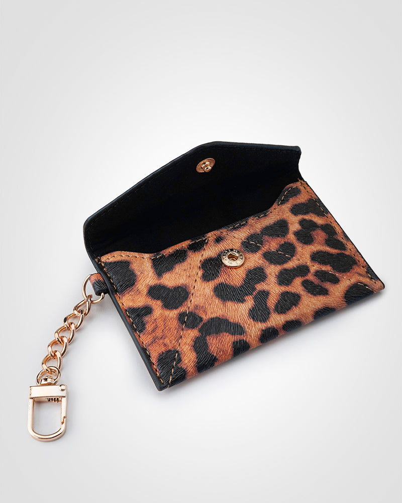 Amber Envelope Card Case With Chain Clip-Wallets-PEROZ Accessories