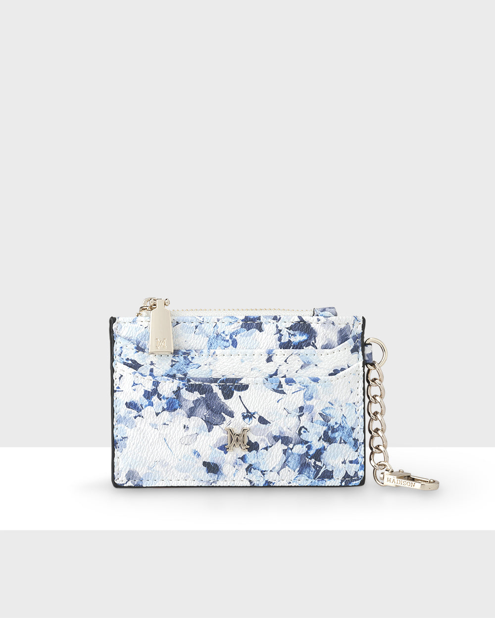 Hannah Zip Card Case With Chain Clip-PEROZ Accessories