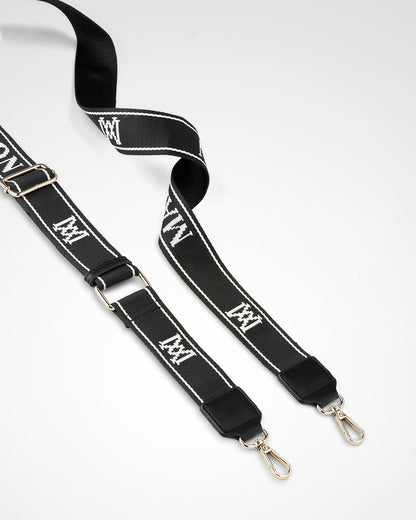 Inga Large Zip Top Tote Bag With Laptop Pocket + Monogram Stripe Bag Strap-Handbags-PEROZ Accessories