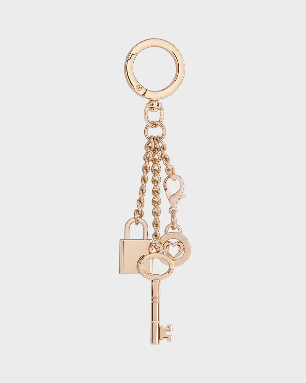 Padlock &amp; Key Bag Charm Keychain-Accessories-PEROZ Accessories