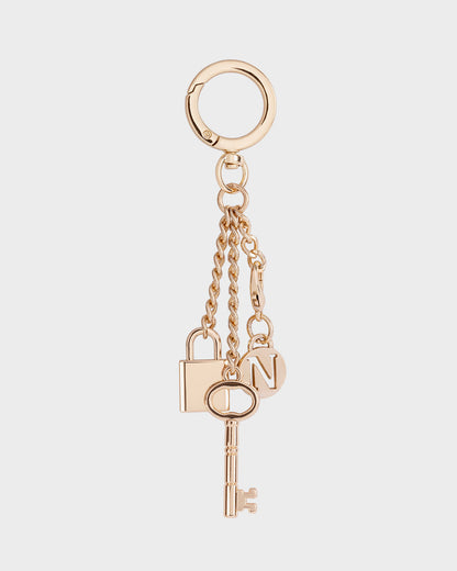 Padlock &amp; Key Bag Charm Keychain-Accessories-PEROZ Accessories