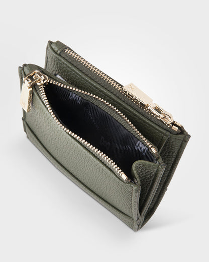 Arabella Small Double Zip Pocket Wallet-Wallets-PEROZ Accessories