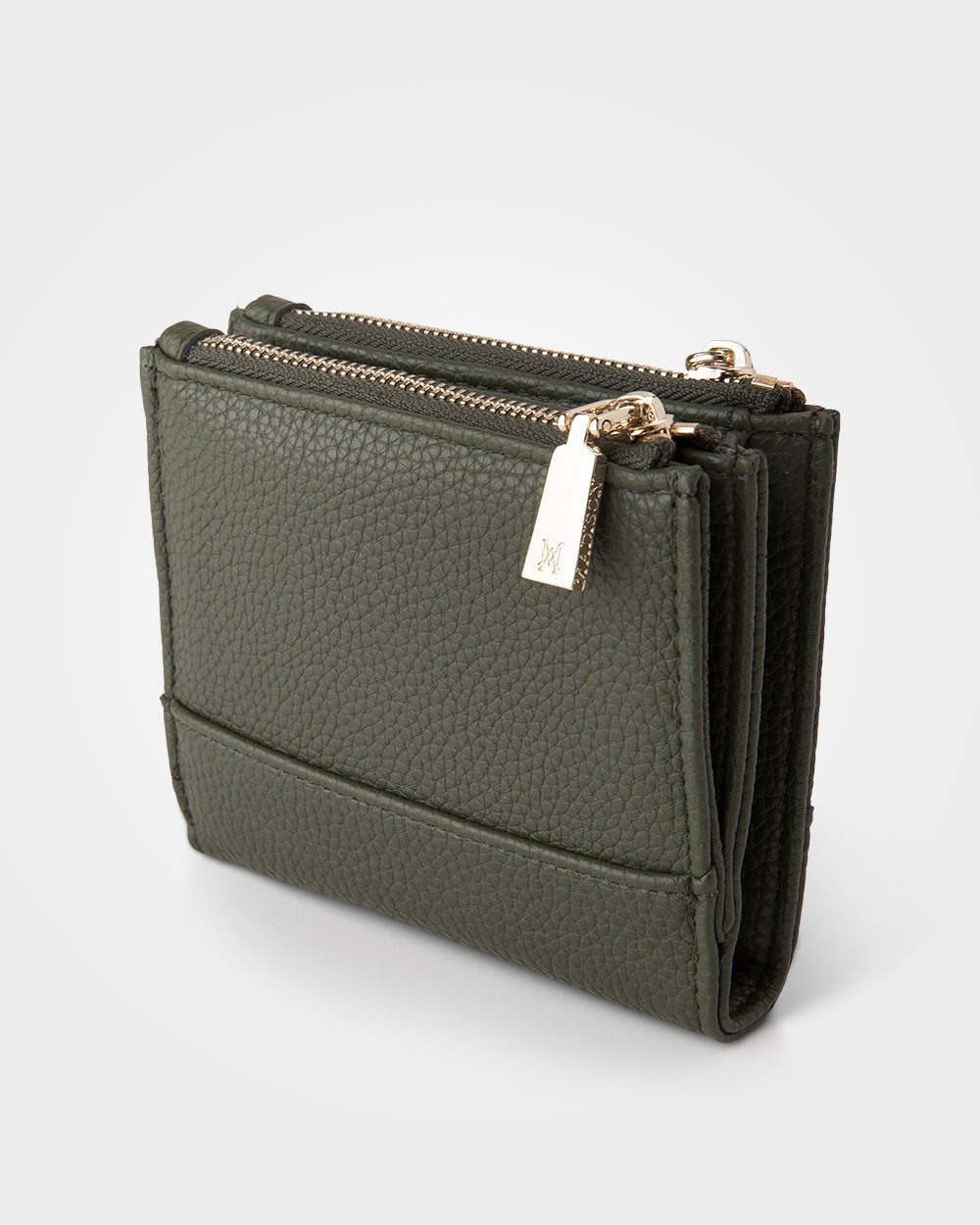 Arabella Small Double Zip Pocket Wallet-Wallets-PEROZ Accessories
