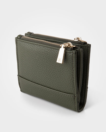 Arabella Small Double Zip Pocket Wallet-Wallets-PEROZ Accessories