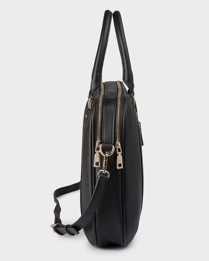 Trudi Double Zip Top Laptop Bag With Crossbody Strap-PEROZ Accessories