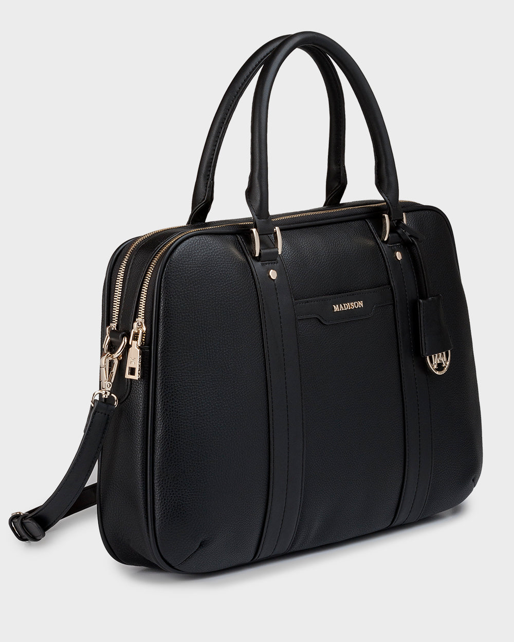 Trudi Double Zip Top Laptop Bag With Crossbody Strap-PEROZ Accessories