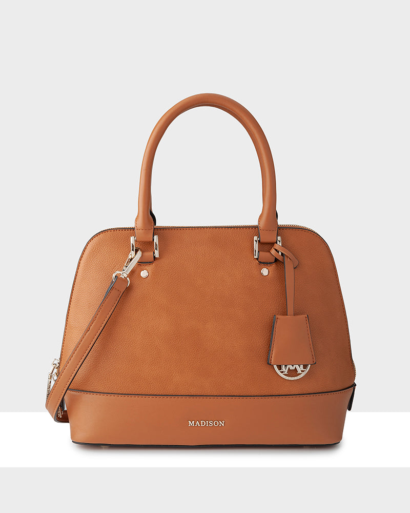 Grace Medium Dome Satchel Bag-Handbags-PEROZ Accessories