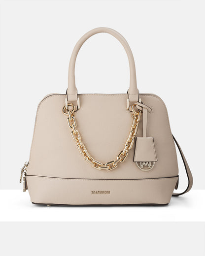 Grace Medium Dome Satchel Bag + Large Link Chain-PEROZ Accessories