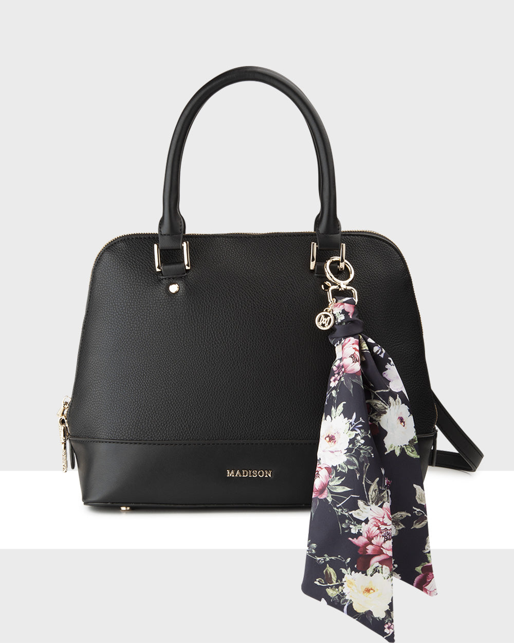 Grace Medium Dome Satchel Bag + Scarf Charm-PEROZ Accessories