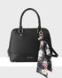 Grace Medium Dome Satchel Bag + Scarf Charm-PEROZ Accessories