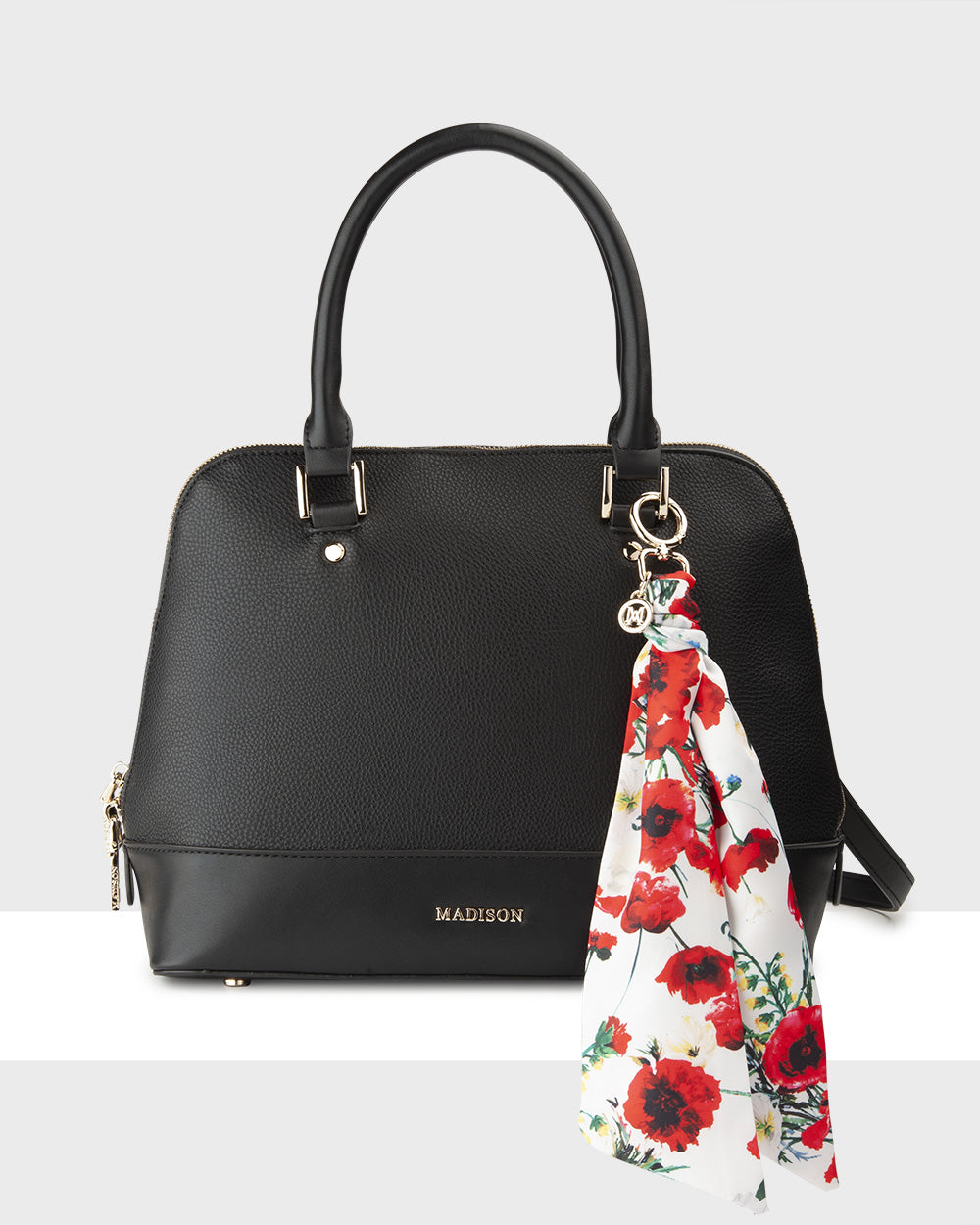 Grace Medium Dome Satchel Bag + Scarf Charm-PEROZ Accessories