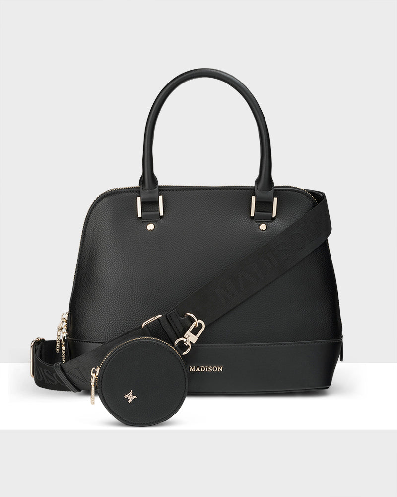 Grace Medium Dome Satchel Bag + Utility Bag Strap-PEROZ Accessories