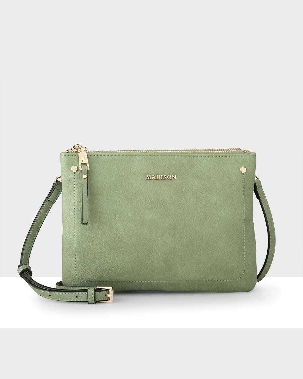 Charlotte Double Zip Crossbody Bag-Handbags-PEROZ Accessories