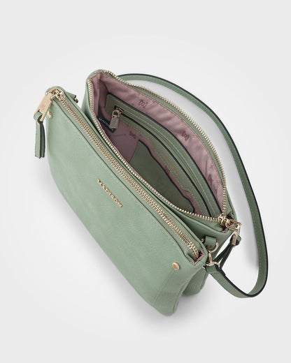 Charlotte Double Zip Crossbody Bag-Handbags-PEROZ Accessories