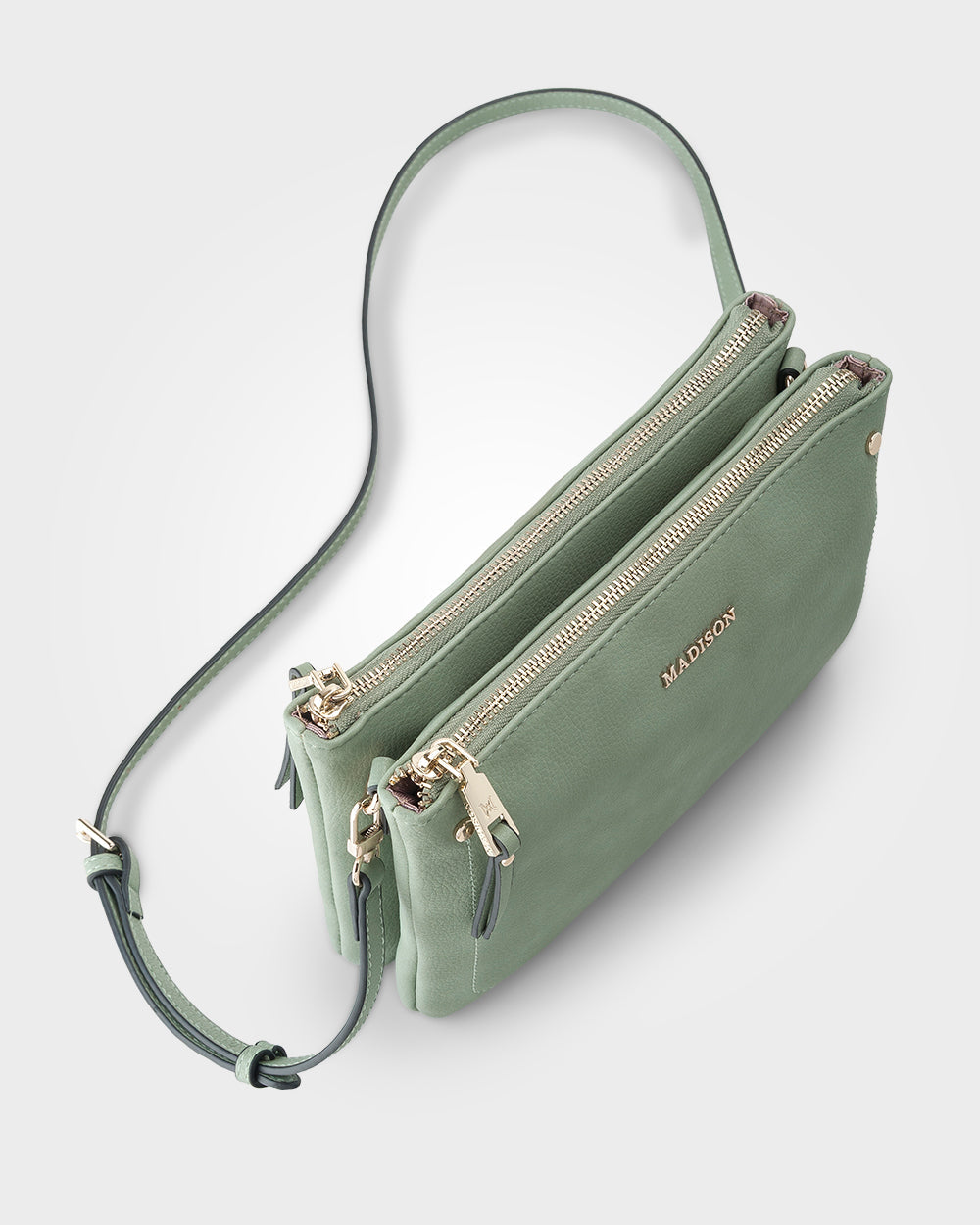 Charlotte Double Zip Crossbody Bag-Handbags-PEROZ Accessories