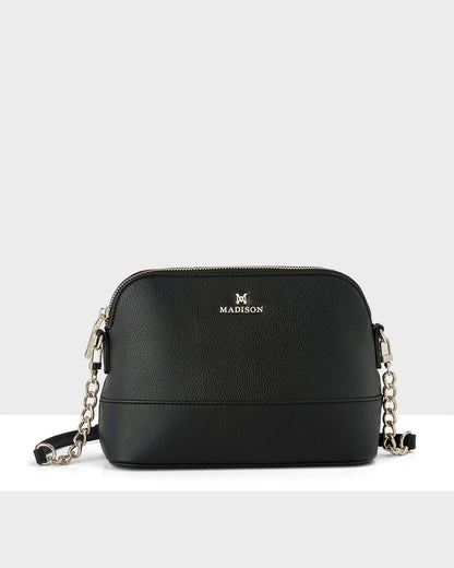 Salli Curve Zip Top Crossbody Bag-Crossbody Bags-PEROZ Accessories