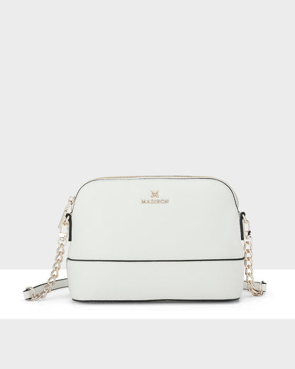 Salli Curve Zip Top Crossbody Bag-Crossbody Bags-PEROZ Accessories