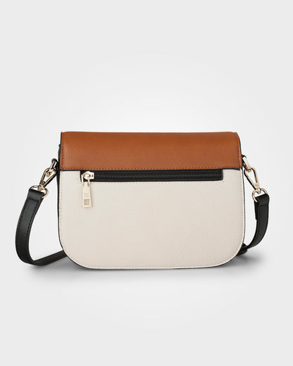 Mel 3 Compartment Fold Over Crossbody Bag-Handbags-PEROZ Accessories