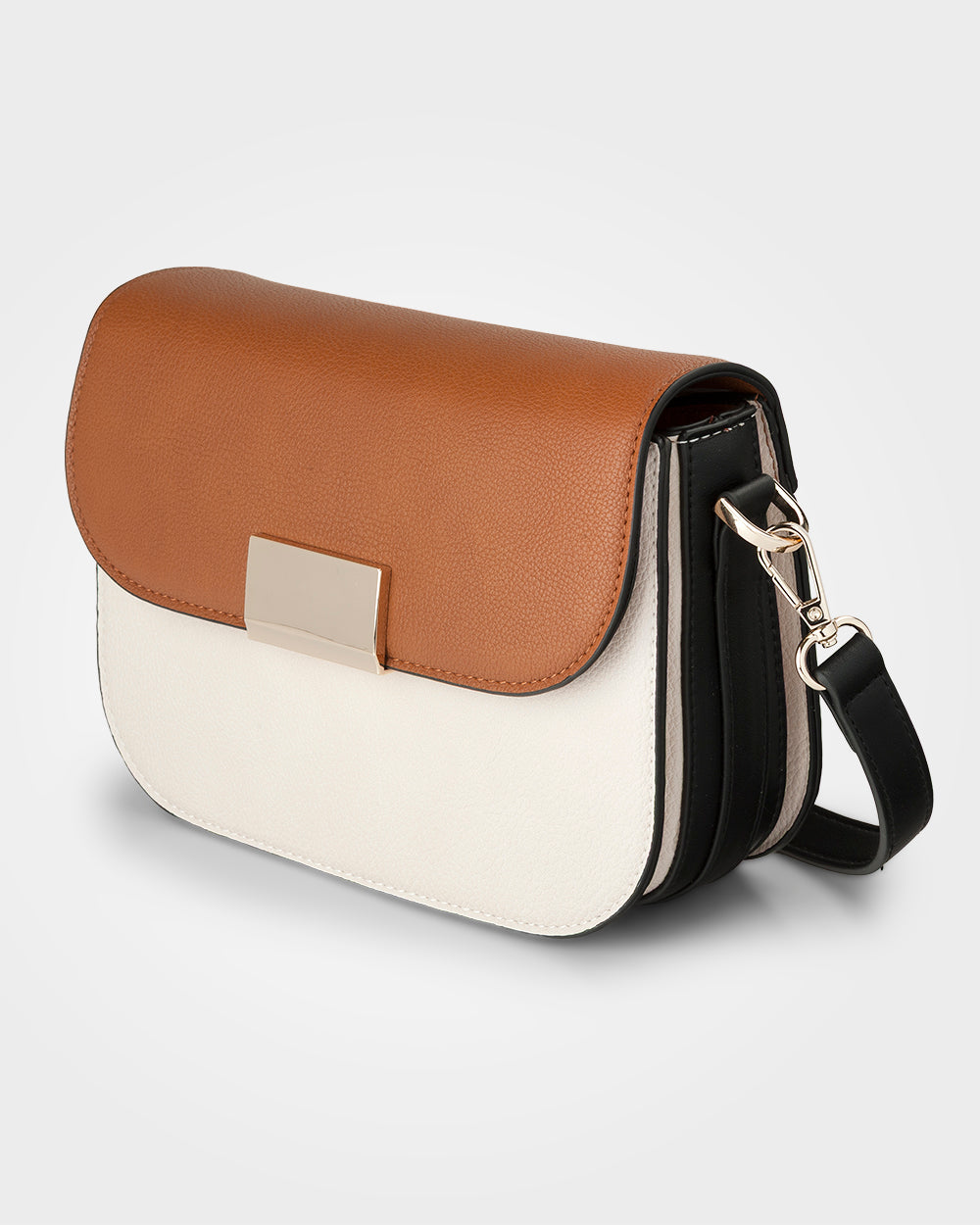 Mel 3 Compartment Fold Over Crossbody Bag-Handbags-PEROZ Accessories