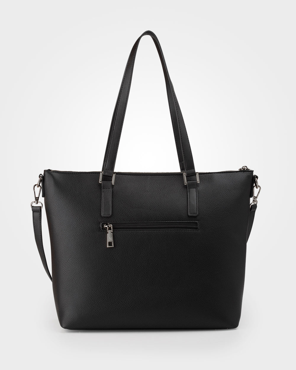 Inga Large Zip Top Tote Bag With Laptop Pocket + Monogram Bag Strap-Handbags-PEROZ Accessories
