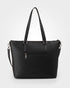 Inga Large Zip Top Tote Bag With Laptop Pocket + Monogram Bag Strap-Handbags-PEROZ Accessories
