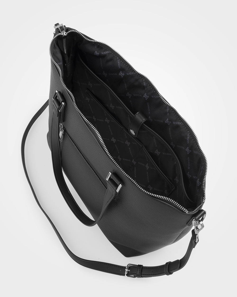 Inga Large Zip Top Tote Bag With Laptop Pocket-Handbags-PEROZ Accessories