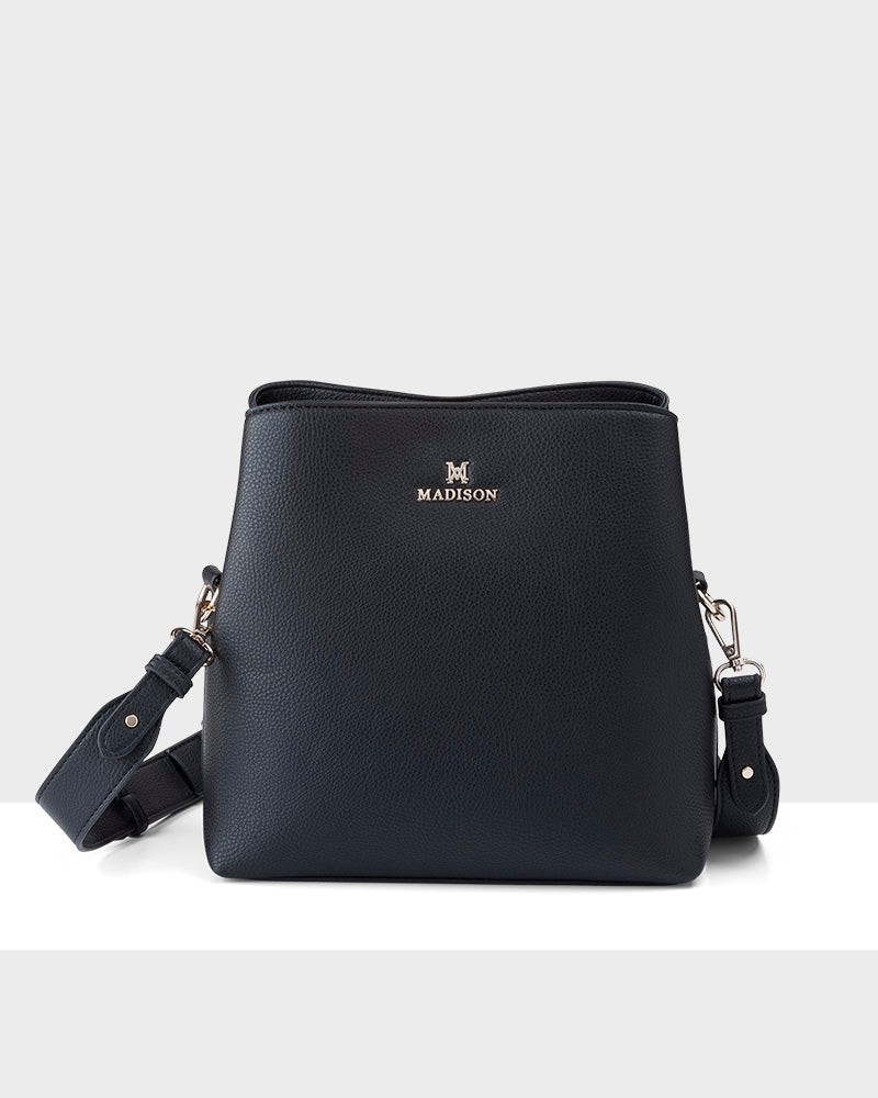 Joanie 3 Compartment Crossbody Bucket Bag-PEROZ Accessories