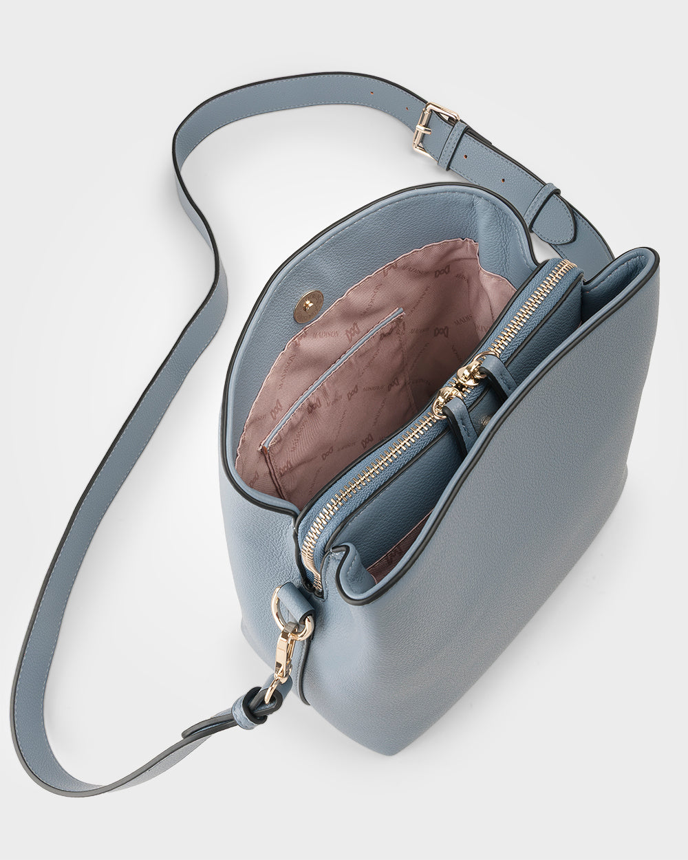 Danni Small 3 Compartment Bucket Crossbody Bag-Handbags-PEROZ Accessories