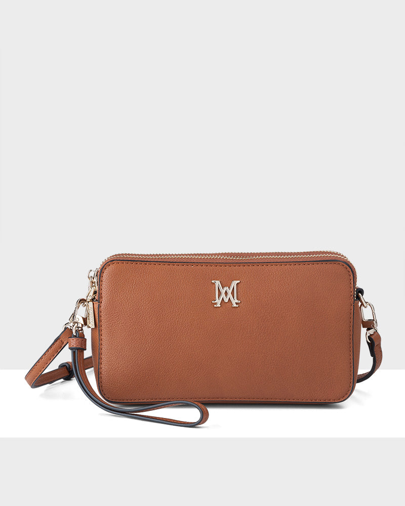 Zoe Slim Double Zip Camera Bag With Detachable Wrist Strap-PEROZ Accessories