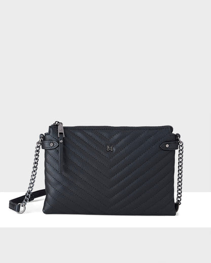 Aria V-Stich 2 Compartment Crossbody Bag-PEROZ Accessories