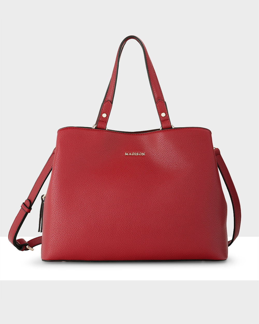 Katherine Medium Satchel With 3 Compartments &amp; Crossbody Strap-PEROZ Accessories